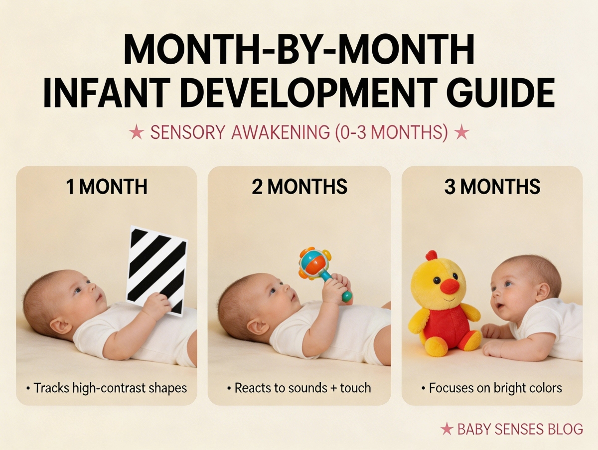 Month-by-Month Infant Development Guide: Sensory Awakening (0-3 Months)