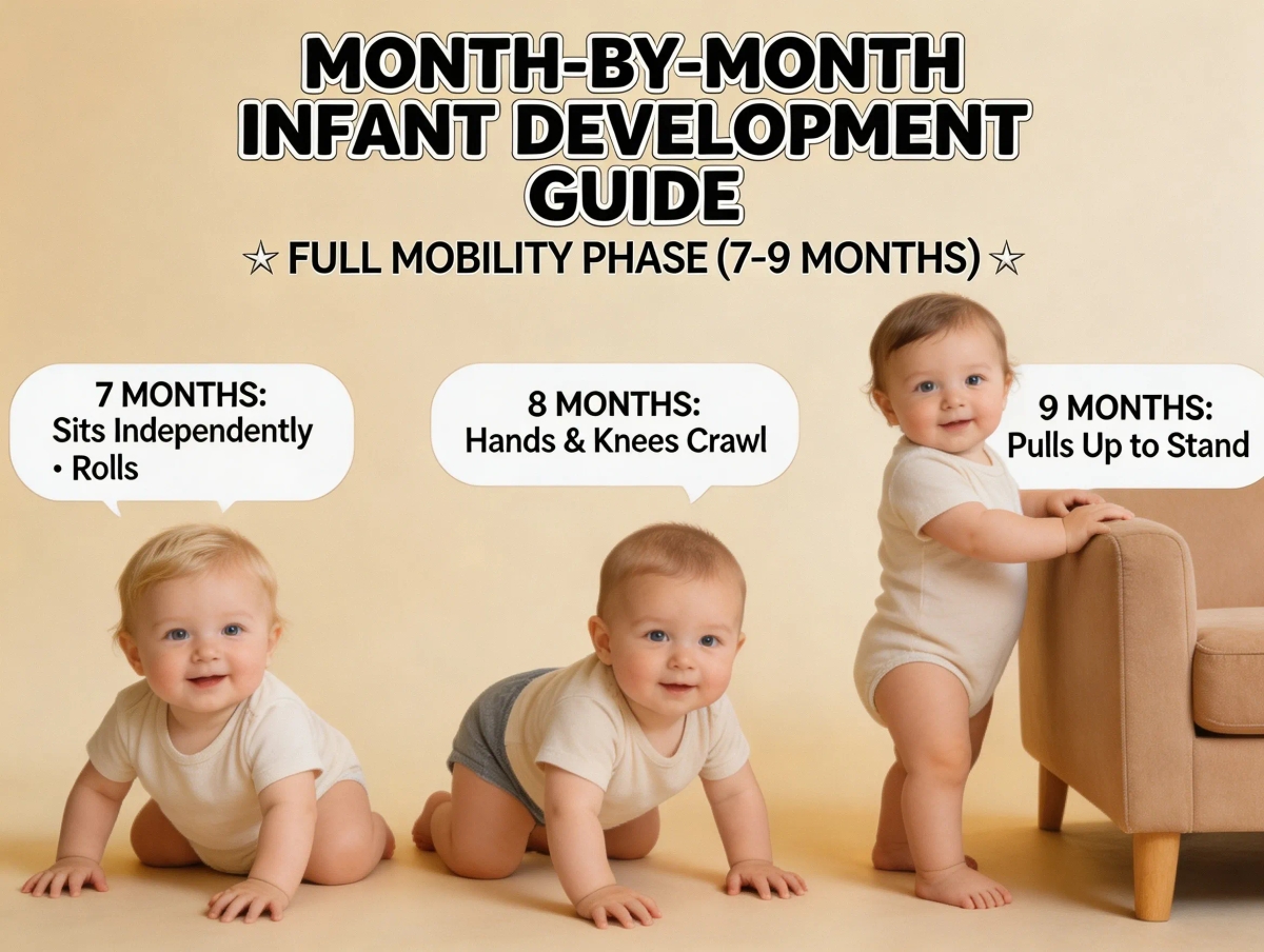 Month-by-Month Infant Development Guide: Full Mobility Phase (7-9 Months)